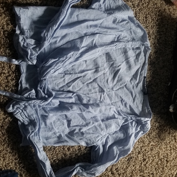 Sexy blue and white strips cover up - Picture 3 of 3